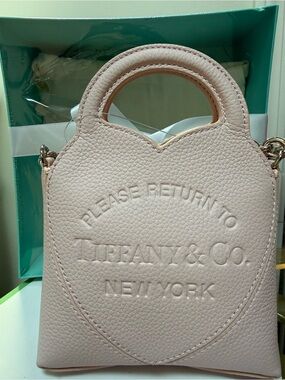 Tiffany & Co. Light Pink Return to Tiffany Leather Mini Heart Tote